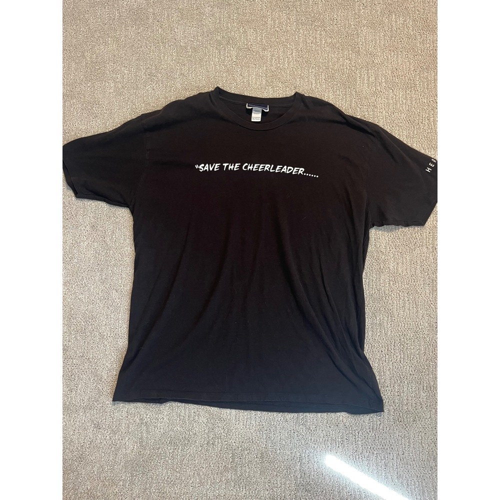 Vtg NBC Heroes TV Show Save the Cheerleader Save the World T-Shirt Black 2XL xxl